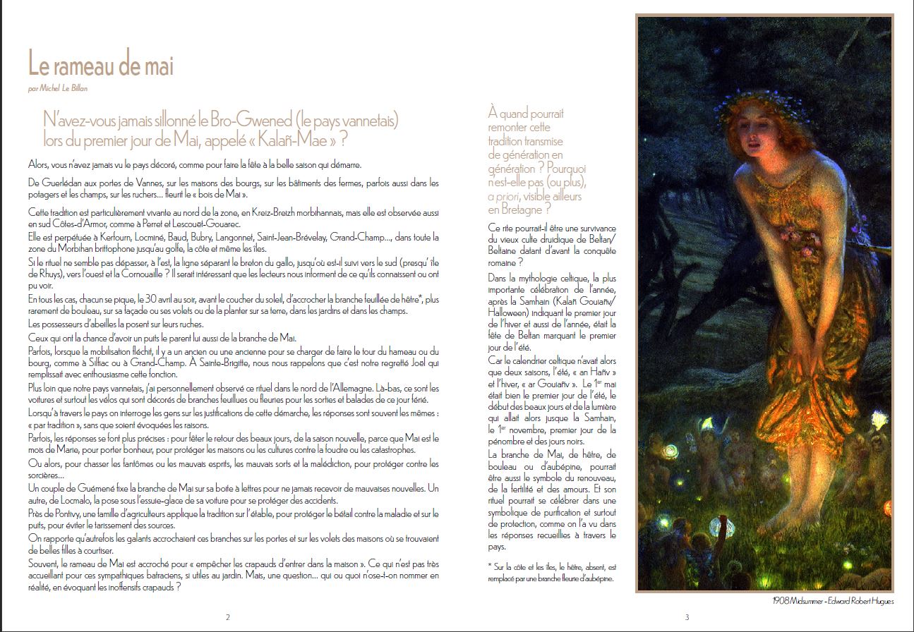 Page d’intérieur d'une revue sur les préraphaélites